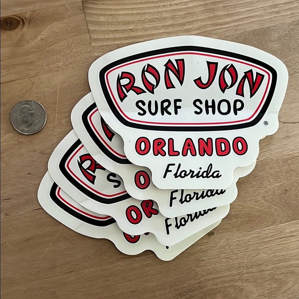 4 Ron Jon Surf Shop Stickers